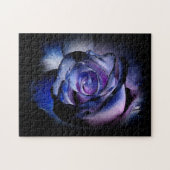 Dunkelblaue Rose Puzzle (Horizontal)
