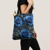 Dunkelblaue Rose Tasche (Von Nahem)