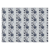 Dunkelblaue Rosen mit silbernen Blättern Tischdecke (Vorderseite (Horizontal))
