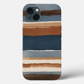 Dunkelblaue Rost- und Braunstreifen Case-Mate iPhone Hülle