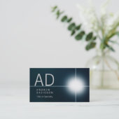 Dunkelblaue Schattenlichtmonogramm Visitenkarte (Stehend Vorderseite)