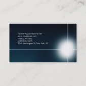Dunkelblaue Schattenlichtmonogramm Visitenkarte (Rückseite)