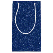 Dunkelblaue Schein-Glitzer-Geschenk-Tasche Kleine Geschenktüte (Vorderseite)