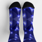 Dunkelblaue Socken mit geometrischem Muster und sc (Oben)