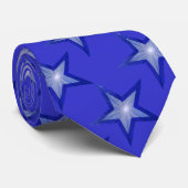 dunkelblaue Star-Krawatte blau Krawatte (Gerollt)