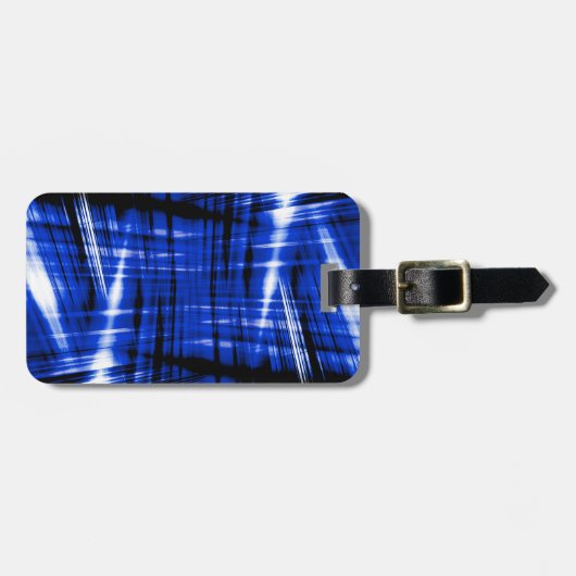 Dunkelblaue Streifen Gepäckanhänger (Vorderseite horizontal)