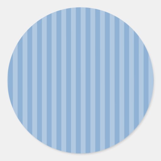 Dunkelblaue Streifen mit poliertem hellblauen einf Runder Aufkleber (Vorderseite)