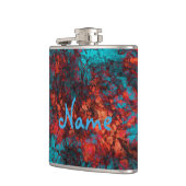 Dunkelblaue Textur aus Wildledergranit Flachmann (Links)