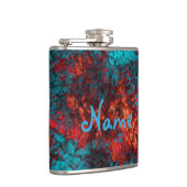 Dunkelblaue Textur aus Wildledergranit Flachmann (Rechts)