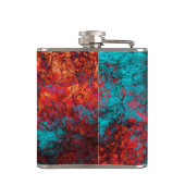 Dunkelblaue Textur aus Wildledergranit Flachmann (Rückseite)