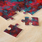 Dunkelblaue Textur aus Wildledergranit Puzzle (Seite)