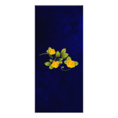 Dunkelblaue und Gelbe Rosenhochzeit - Menü (Hinten)