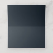 Dunkelblaue und grüne Galaxie-Hochzeit Platzkarte (Innenseite Aufgefaltet)