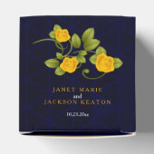 Dunkelblaue und marigold Yellow Rose Blume Wedding Geschenkschachtel (Oben)