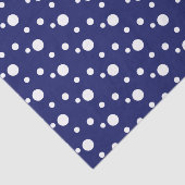 Dunkelblaue und weiße Tupfen Seidenpapier (Ausschnitt)