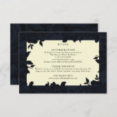 Dunkelblaue verzierte Blumenzwiebeldetails (Vorne/Hinten)