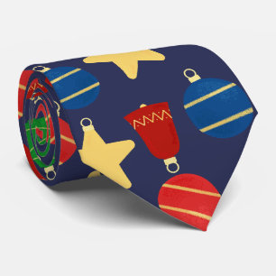 Dunkelblaue Vintage-Ornament-Schlips Krawatte