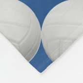 Dunkelblaue Volleyball-Fleece-Decke Fleecedecke (Ecke)
