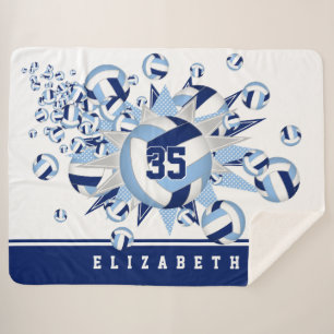 Dunkelblaue Volleyball-Stars nennen Mädchen Sherpadecke