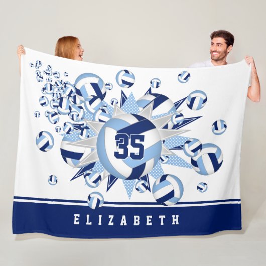 Dunkelblaue Volleyballs in ihrem Sportsaal Fleecedecke (Beispiel)