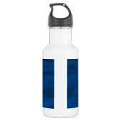 Dunkelblaue Wasserarme Edelstahlflasche (Rückseite)