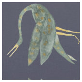 Dunkelblaue Wasserfarbe moderne Kranvögel Stoff (Nahaufnahme)