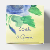 Dunkelblaue Wasserfarbe Rose Geschenkschachtel (Oben)