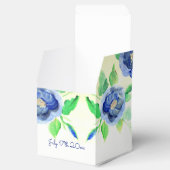 Dunkelblaue Wasserfarbe Rose Geschenkschachtel (Geöffnet)