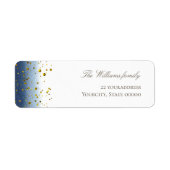 dunkelblaue Wasserfarbe simulierte goldene Glitter (Vorne)