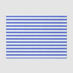 Dunkelblaue, weiße und blaue Pastellstreifen Seidenpapier