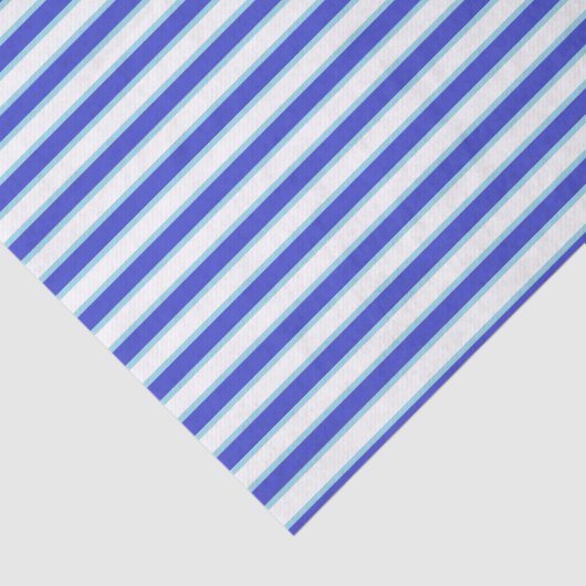 Dunkelblaue, weiße und blaue Pastellstreifen Seidenpapier (Ausschnitt)