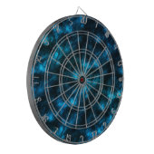 Dunkelblaue Wellen Dartscheibe (Vorderseite Links)