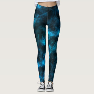 Dunkelblaue Wellen Leggings