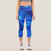 Dunkelblaue Wirbel auf den Leggings von Capri (Vorderseite)