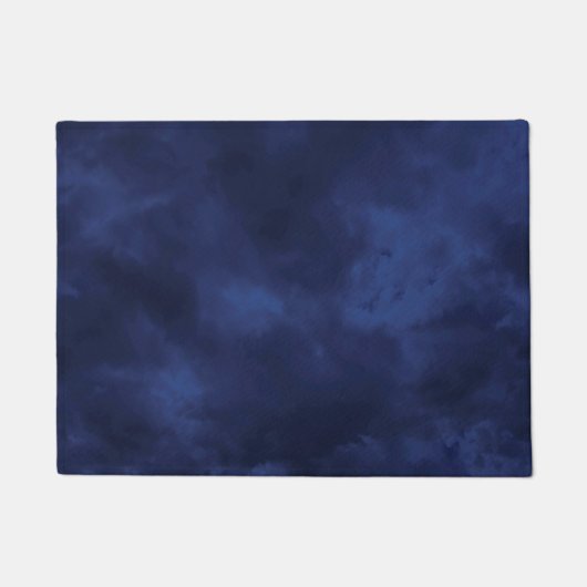Dunkelblaue Wolken Fußmatte (Vorderseite)