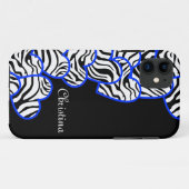Dunkelblaue Zebraherzen iPhone 5 Fall Case-Mate iPhone Hülle (Rückseite (Horizontal))