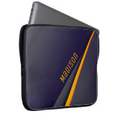 Dunkelblauer Abstrakter Hintergrund und Anpassung Laptopschutzhülle (Vorne Rechts)