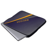 Dunkelblauer Abstrakter Hintergrund und Anpassung Laptopschutzhülle (Vorne Knopf)