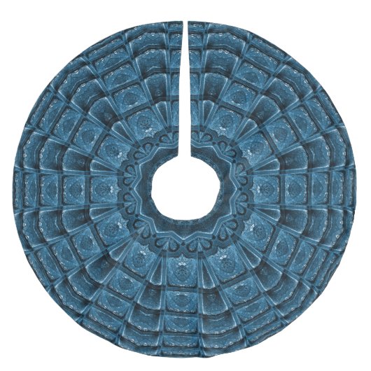 Dunkelblauer dekorativer Baumrock Polyester Weihnachtsbaumdecke (Vorderseite)
