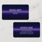 Dunkelblauer Edelstahlaussehen Visitenkarte (Vorne/Hinten)