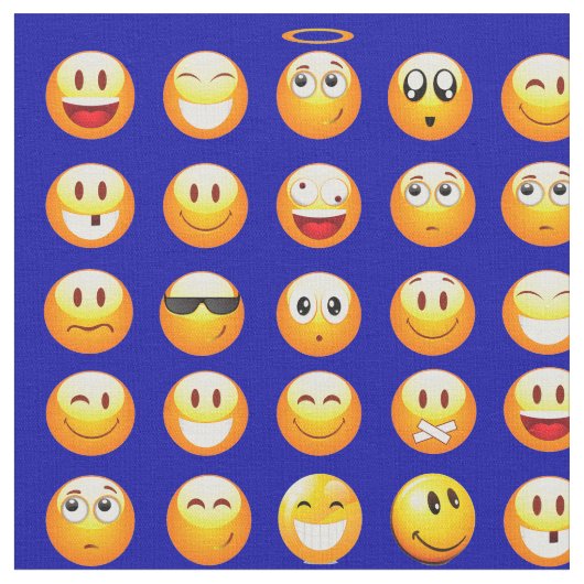 dunkelblauer Emojintstoff Stoff (Nahaufnahme)