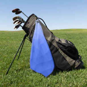 Dunkelblauer geometrischer Mesh-Verlaufs Muster Golfhandtuch