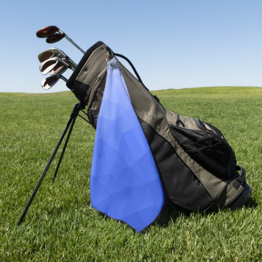 Dunkelblauer geometrischer Mesh-Verlaufs Pattern Golfhandtuch (Gras)