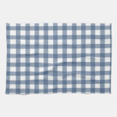 Dunkelblauer Gingham Geschirrtuch (Horizontal)