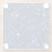 dunkelblauer Glitzer Glasuntersetzer (Rückseite)