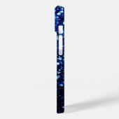 Dunkelblauer Glitzer Glitzern Case-Mate iPhone Hülle (Rückseite / Links)