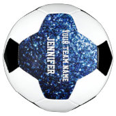 Dunkelblauer Glitzer Glitzern Ihr Name Team Fußball (Gedreht)