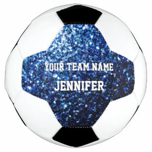 Dunkelblauer Glitzer Glitzern Ihr Name Team Fußball