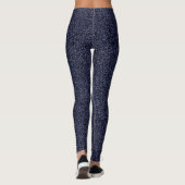 Dunkelblauer Glitzer Leggings (Rückseite)