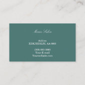 Dunkelblauer Glitzer Silver Aquarell Business Card Visitenkarte (Rückseite)